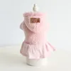 Abbigliamento per cani Caldo inverno Gonna per gatti Abito alla moda rosa Vestiti per animali domestici per piccoli abiti Barboncino Maltese Gattino Tutu Costumi all'ingrosso