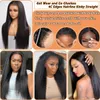 6x6 HD invisible Lace Closure Wigs human hair 4C Kinky Curly Edges Hairline Wear and Go Glueless Wig Kinky Straight Lace Front Wigs perruque bob 20 inch New