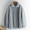 Women's Jackets Stand Collar Women Shearing Wool Jacket For Winter CX-G-T-32