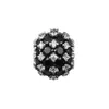 Loose Gemstones Sparkling Pave Round Black Charm Crystals Wedding Anniversary Mother Kids Real Silver Sterling Beads For Jewelry Making