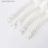 Tailleketting Riemen Nieuwe damesparel tailleketting Koreaanse editie Water Diamond Pearl decoratieve band Mode zoete jurk elastische band Y240329