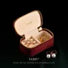 Taimy nieuwe corduroy sieradendoos Mini Ring oorbellen weergeven Portable reisopslag Organisator Accessoires For Women Case Gepersonaliseerd geschenk