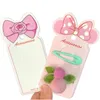 50PCSLOT Hårklipps Displaykort Söt rosa Bow Tie Packing Tag för DIY Hair Jewelry Holder Card Hanging Retail Lables 240325