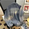 Men's Jackets Fashion High Street Ripped Denim Jacket Men Spring Autumn Trend Hiphop American Retro Loose And Handsome Work Chic