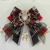 Bow Ties Orijinal lolita cosplay anime dansı Bowtie kadınlar yüksek son lüks broş set gömlek elbise yaka aksesuarları el yapımı yaka y240329