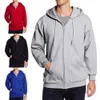 Sweats à capuche pour hommes sweats à capuche à la mode avec fermeture à glissière couleur unie chemise de sport décontractée confortable veste pour hommes L2403