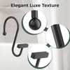 Shower Curtains 12PCS Hooks For Curtain T-Bar Design Convenient Elegant Hangers Bathroom Kitchen Wardrobe