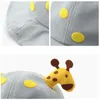 Berets 2-4 Year Children Sun Hat Lovely Giraffe Doll Decorate For Boys Girls Spring Autumn Dot Solid Breathable Kids Fisherman