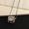 Designer Brand نسخة عالية Van Kaleidoscope Necklace للنساء مع زخارف الماس و 18 ألف روز الذهب البلاتين الطلاء الراقية