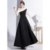 Lanmu Black Soirée Dr Femmes Nouveau 2024 Été Une épaule Style Banquet Slim LG Quotidien Robe de bal Graduati Party Dr T1um #