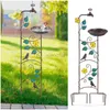 Camp Kitchen Trellis Bird Baths for Outdoors Faucet Garden Plant Trellis Bird Feeders Backyard Vintage Decor Bird Bath Bowl Can be Paired 240329