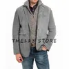 남자 정장 스프링과 여름 스웨이드 재킷 비즈니스 캐주얼 싱글 가슴 품질 Blazers Man Vest Steampunk