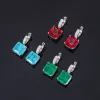 Örhängen Oevas 100% 925 Sterling Silver 12*12mm Emerald Paraiba Ruby High Carbon Diamond Drop Earrings for Women Sparkling Fin smycken