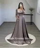 Urban Sexy Dresses Eightale Arabic Evening with Long Sleeves Mermaid Satin Beaded A-Line Formal Celebrity Prom Party Gowns for Wedding yq240329