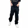 Nowi mężczyźni rozciągnij zniszczony otwór Slim Fit Black Dżinsy Motocyklowe spodnie Rowerowe Chude Hot Drill Street Punk Denim Pencil Pants 10HB#