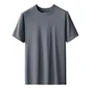 60 Pieces of Double-sided Modal Spring/summer Mens Short Sleeved T-shirt Solid Color Top Round Neck Can Be Worn As a Base Shirt {category}