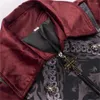 Trenchs pour hommes 2024 Veste Steampunk Médiévale Velours Croix Zipper Gothique Pirate Vampire Victorien Halloween Redingote Manteau Rétro Punk Hommes