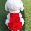 Köpek giyim küçük orta köpekler için güzel yay elbise yaz ince köpek dantel askı etek tatlı kedi chihuahua prenses elbiseler evcil kıyafet