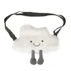 Shoulder Bags Girl Personality Cloud Messenger Bag Women Japanese Ins Cute Plush Cartoon Soft Mini Purses Handbag