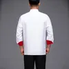 Kurtka Chef Men LG Sleeve koszulka apap hat piekarnia kucharz płaszcz unisex kuchenne ubrania ciasta restauracja kelner mundur logo t5es#