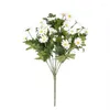 Decorative Flowers 24 Heads Gerbera Daisy Artificial Bouquet Chamomile Flower For Living Room Home Wedding Decoration Vase Fake