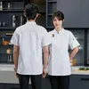 Chef Uniforme da lavoro Uniforme da uomo Nome personalizzato Stampa Logo Camicia a maniche corte Giacca Pane Ristorante Pasticceria Cucina D7KN #