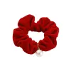 Sparkling Golden Velvet Super Large Intestine Hair Ring Red New Year Headband Elegant and High Quality Feeling Tie Hair Rubber Band Female