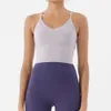Lu Align T-Shirt Seamless Sports Bra Women's Quick Dry Padded Yoga Bra Gym Fitness Running Sport Brassiere Crop Tops Push Up Bras Workout Vest Lemon Sports 2024