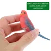 装飾的な置物4 PCS Budgerigar Model Ornament人工鳥モデルモデリング装飾プラスチックおもちゃのオウム