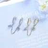 Boucles d'oreilles créoles en argent Sterling 925 véritable, Double chaîne, Clip sur manchette d'oreille pour femmes, sans Piercing, bijoux DA1700