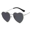 Sunglasses NONOR Vintage Polarized Metal Heart Decorative Women Glasses Designer Eyewear Feminino