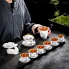 Teaware set porslin rese te potten service vattenkokare lyx eftermiddag bubbla bestick keramik wassokocher bordsvaror yx50ts