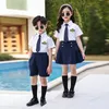 Ensemble d'uniforme scolaire pour les élèves du primaire, uniforme de classe de style britannique d'été, vêtements photo pour enfants diplômés du collège H6DW #