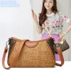 Wholesale Factory Ladies Shoulder Bag Simple Atmospheric Handbag Classic Letter Printing Mobile Phone Coin Purse Retro Contrast Leather Backpack 3089
