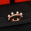 Anéis de cluster Famoso Designer Marca Rose Gold Pearl Ring Mulheres Top Quality Luxo Jóias Presentes Tendência