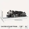 Jiestar idéias bro1 locomotiva cn5700 gwr trem a vapor ferroviário expresso tijolos modulares modelo técnico blocos de construção brinquedos presentes