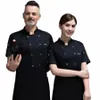 breathable Mesh Chef Uniform Hotel Restaurant Canteen Kitchen Lg-sleeved for Men and Women Ideal m3P8#