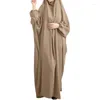 Ethnische Kleidung Jilbab Khimar Gebetskleidungsstück Frauen Muslimische Mode Kaftan Marocain Hijab Kleid Islam Ramadan Robe Femme Musulmane