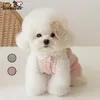 Köpek Giyim Süpreppet Elbiseler Küçük Köpekler Dantelli Sling Puppy Elbise Kız Saf Pamuk Yaz Pet Kedi Giysileri Sevimli Bichon Teddy Giysileri