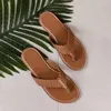 Slippers Comemore Summer Footwear 2024 Spring Large Size Women's Shoes Woven Sandals Women Casual Flip Flops Flat