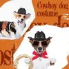 Dog Apparel Pet Hat Fashion Western Style Dogs Cowboy Adjustable Cats Headwear Cosplay Outfit Prop Supplies