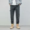 OLA Pantalones de trabajo lavados de calle para hombre, versátiles, sencillos e informales, funcionales, modernos y personalizados, para primavera y otoño