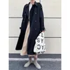 Trenchs de Femmes Tendance Ins Printemps Automne Femme Drapey Style Britannique Lâche Midi Au-dessus du Genou Coupe-Vent Femmes Veste 2024