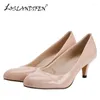 Robe chaussures femmes pompes en cuir verni nu blanc 5cm bas talons hauts sexy bout pointu bureau dame femme mariage grande taille 42