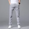 2022 Grigio Regular Fit Straight Cott Stretch Jeans da uomo Busin Jeans Mens Street Wear Jeans oversize Abbigliamento uomo W8Eh #