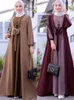 Ethnische Kleidung Ramadan Muslim Hijab Abaya Modest Kleid für Frauen Eid Saudi-Arabien Islam Langarm Kaftan Robe Elegante Maxi Vestidos 2024