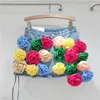 Skirts Colorful Three-Dimensional Flower Irregular Denim Skirt Women Summer High Waist Slimming A- Line Sheath Black