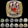 Luxe Super Bowl LVII Championnat Bague Designer 14K Or KC Champions Anneaux Pour Hommes Femmes Diamant Étoile Bijoux