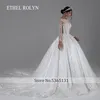 ethel ROLYN Lg manica Ball Gown Wedding Dr 2024 SCOOP Scollo invisibile scintillante paillettes abito da sposa Abiti da sposa 04eV #