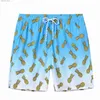 Heren shorts Heren Zwemmen Relais Gradiënt Zwembroeren Snelle drogen strandshort met ritszakken en mesh voering Heren Modieus zwempak Q240329